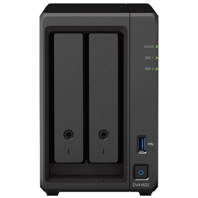 Synology DVA1622 Deep Learning 2-Bay NVR Network Video Recorder Enclosure