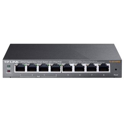 TP-Link TL-SG108PE Easy Smart 8-Port Smart Managed Desktop Gigabit PoE Switch (55W)