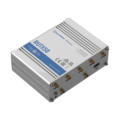 Teltonika RUTX50 WiFi 5 4G LTE/5G Cat 20 Router w/ 2 x Embedded SIM Slots