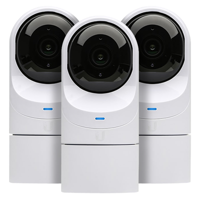 Ubiquiti UVC-G3-FLEX UniFi Protect HD PoE Turret IP Camera, Three Pack w/ Night Vision