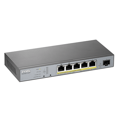 Zyxel GS1350-6HP 5-Port Smart Managed Gigabit PoE++ Switch